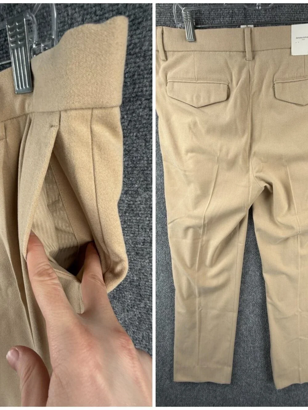 NWT Banana Republic Brushed Pleated Pant Men 34x30 Tapered Leg Relaxed Fit